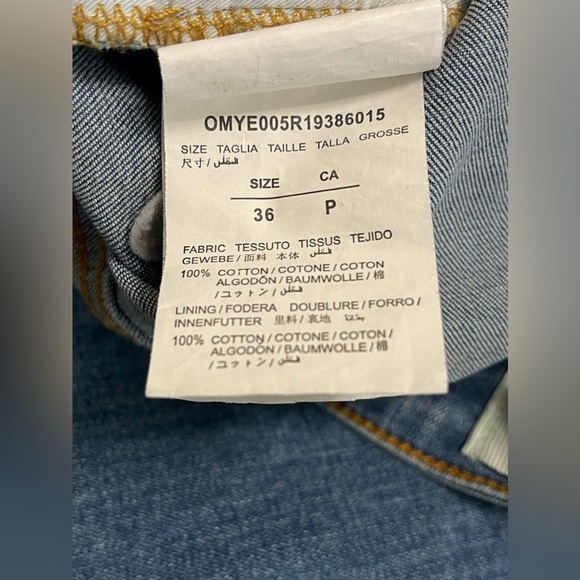 Off-White Designer Unique Denim Girl Skeleton Caution Graphic Jeans Size 36 - Picture 15 of 17